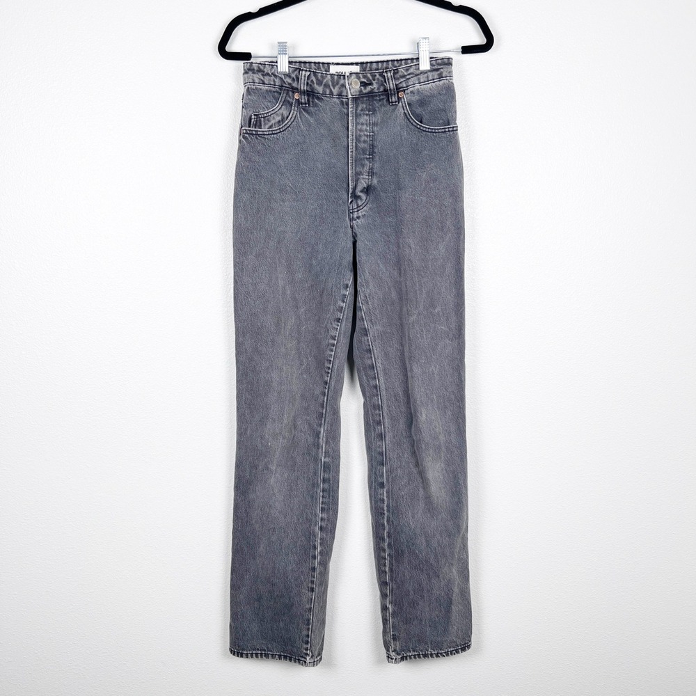Rollas Womens Classic Straight High Rise Jeans Grey Size 26